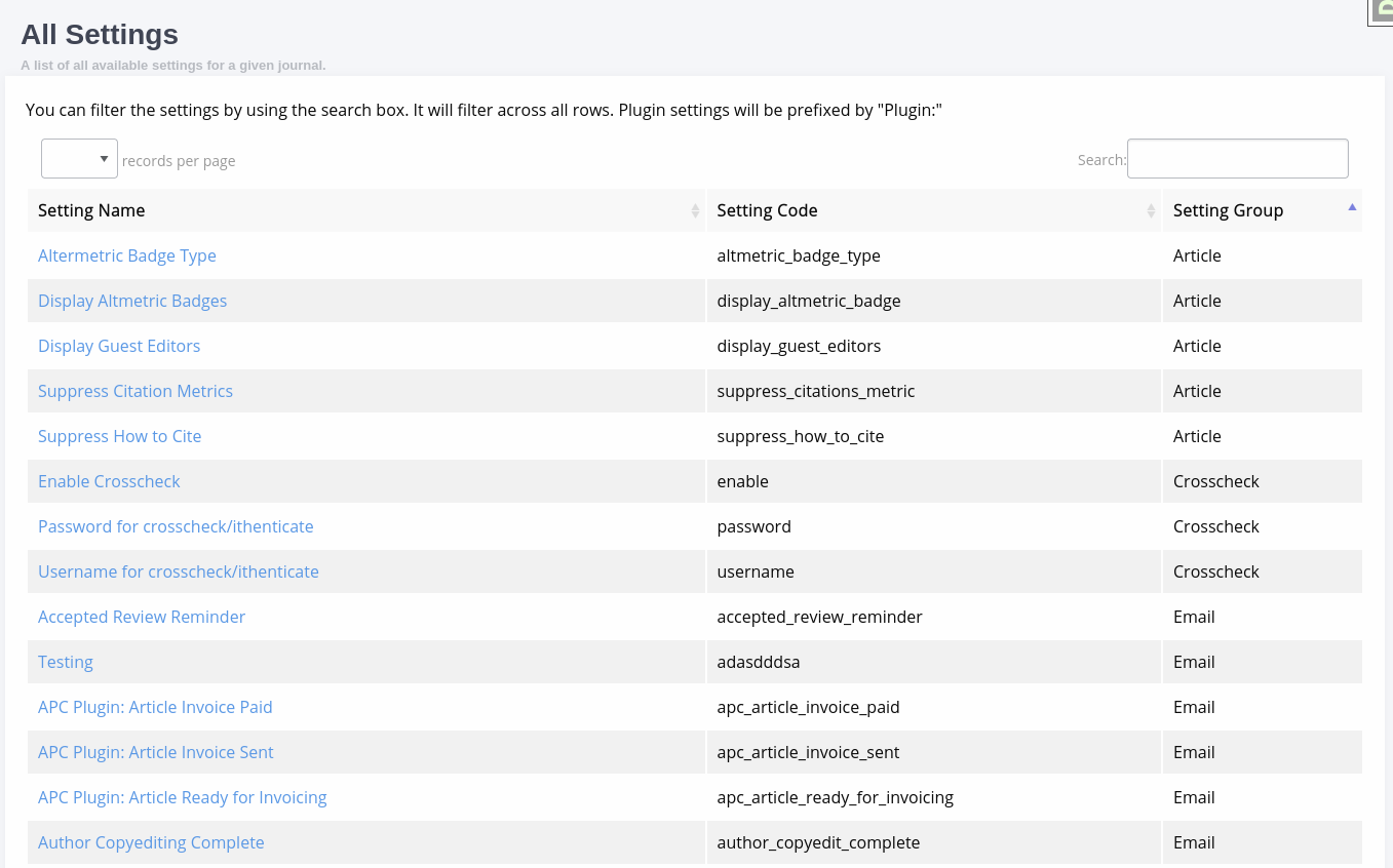 The new All Settings page